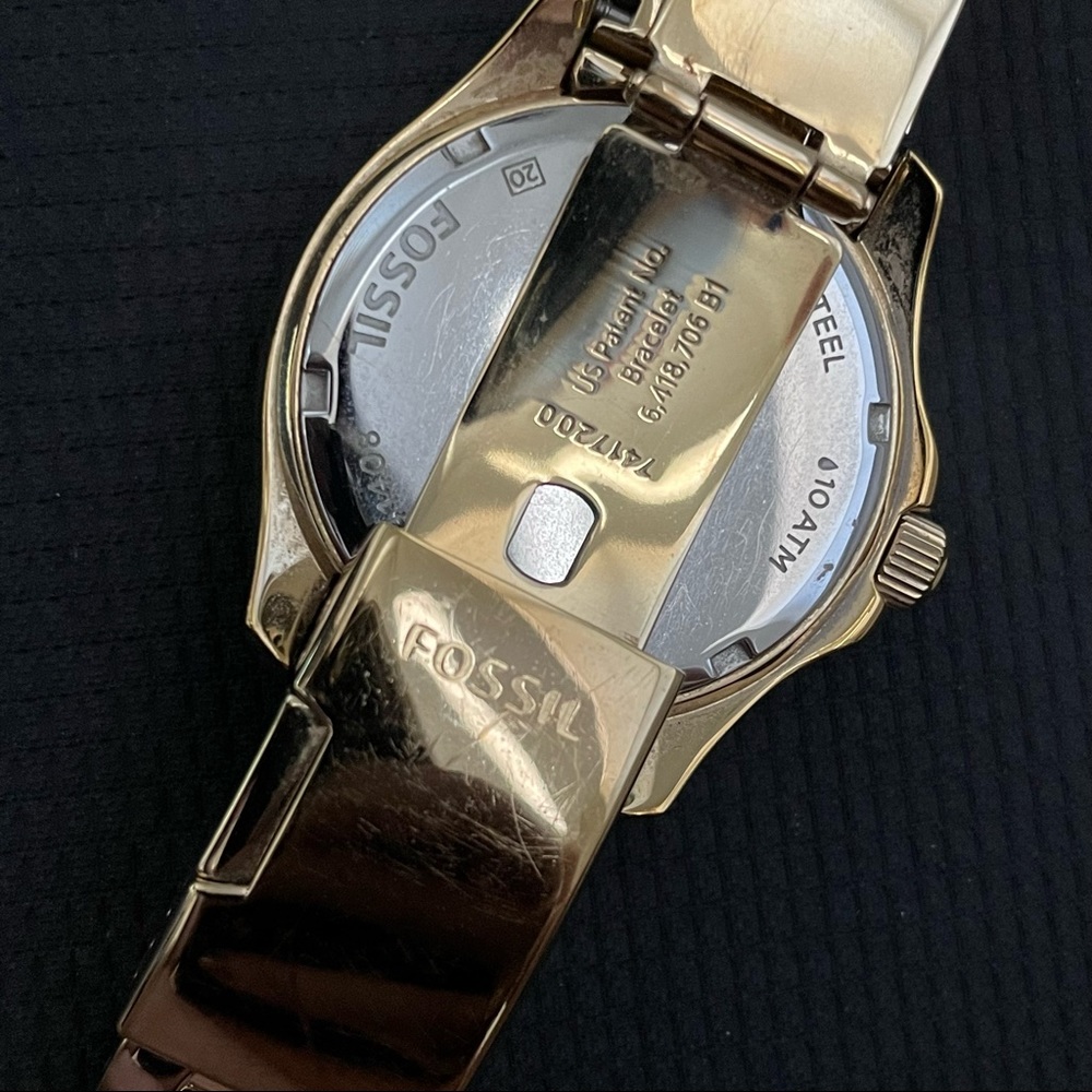 FOSSIL Riley Multifunction Gold-Tone Stainless Steel Watch - Picture 7 of 9